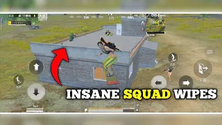 INSANE SQUAD WIPES 🔥| 1v4 FULL GAMEPLAY | PUBG MOBILE LITE