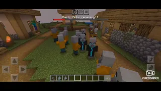 Minecraft illager vs villager raid army