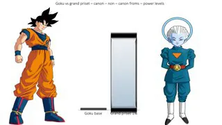 goku vs grand priset canon and non - canon froms  power levels