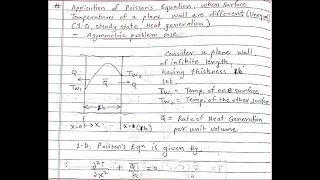 HT Lecture 17 || Heat Generation in Plane wall with Different Surface Temperatures