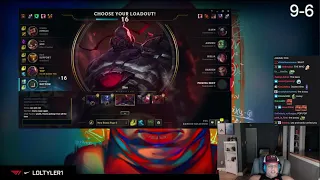 Tyler1 checks out Thebausffs inting Sion