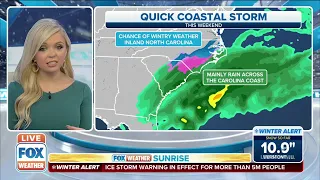 Snow, Ice Possible For Carolina Coast From Weekend Storm