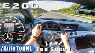 2019 Mercedes Benz E Class E200 AUTOBAHN POV TOP SPEED by AutoTopNL