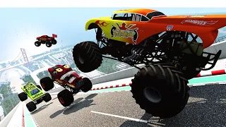 Epic High Speed Monster Truck Jump And Crashes #50 | BeamNG Drive | BeamNG ASna