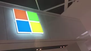 Playing the windows xp startup earrape sound at Max volume at a microsoft store
