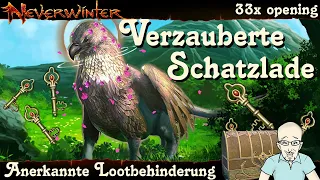 NEVERWINTER: 33x Verzauberte Schatzlade öffnen - VIP Schlüssel -Showcase- Loot Pechvogel PS4 deutsch