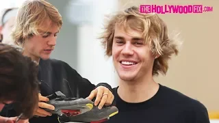 Justin Bieber Flirts With A Girl At SoulCycle Before His Spin Class In Beverly Hills 4.6.18