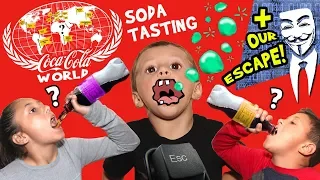 Stopping People & Drinking 60+ Flavors of Soda @ World of Coca Cola ATLANTA, GA Family Vlog # 2