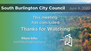 6/8/2020 - 6:00pm - South Burlington City Council Special Meeting