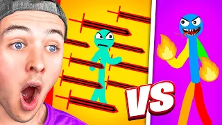 Reacting to the MOST INSANE Stickman FIGHT on YOUTUBE!