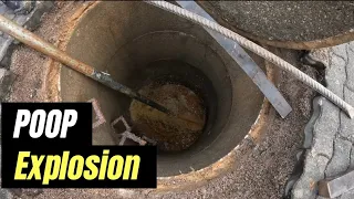 Pipe cleaning 125. Shit explodes in the shaft