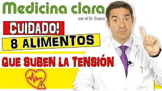 8 ALIMENTOS ⚠️ SUBEN y DISPARAN LA TENSIÓN ARTERIAL | Medicina Clara