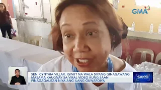 Sen. Cynthia Villar, iginiit na wala siyang ginagawang masama kaugnay sa viral video kung... | Saksi