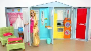 Barbie House Unboxing & Setup! Barbie Real House Rumah boneka Barbie Casa de boneca