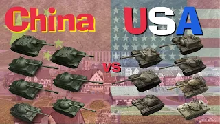WOT Blitz China vs USA || Tier 10 Face Off