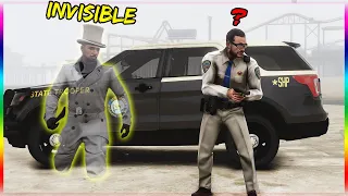 INVISIBLE MAN TERRIFIES COPS IN GTA 5 ROLEPLAY