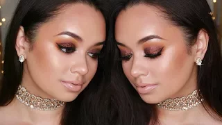 BROWN GLITTER SMOKEY EYE USING JACLYN HILL x MORPHE PALETTE