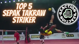 American Reacts To Top 5 Sepak Takraw ● Striker ● 2015/2016 | HD