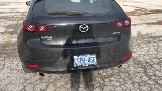 Before & after corksport exhaust Mazda 3 2019 Gen 4
