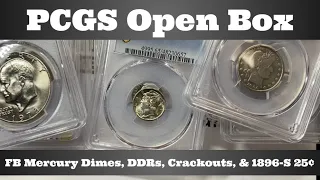 PCGS Open Box - Full Band Mercury Dimes, DDRs, Crackouts, & 1896-S Quarter