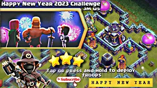 Easily 3 Stars on Happy New Year 2023 Challenge 🌟🌟🌟 #clashofclans #cocneweventattack #happynewyear