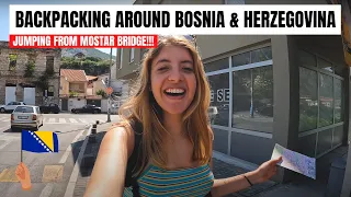 JUMPING FROM MOSTAR BRIDGE! | Backpacking around BOSNIA & HERZEGOVINA | Mostar, Kravica, Sarajevo!