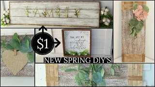 New Dollar Tree DIY Spring Decor 2021| Natural Home Decor | Spring Farmhouse DIY | #FOTM