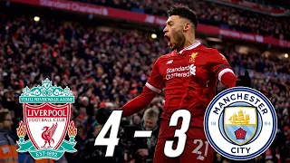 LIVERPOOL 4 -3 MANCHESTER CITY HIGHLIGHTS FROM THE NIGHT