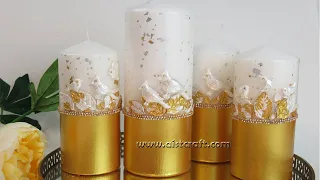 Christmas Candles Decorations 🎄 DIY Air Dry Clay Ideas