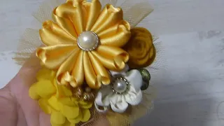 FLOR  RASO Para Tiaras de Bebe, | Flor de liston, | ribbon flowers tutorial