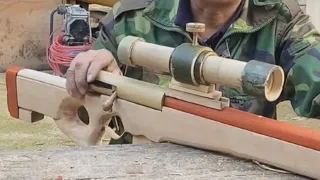 Making Wooden toys - AWM shot gun For sun 😍 #AwwFruits