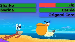 Zig and Sharko: Origami (with Healthbars)