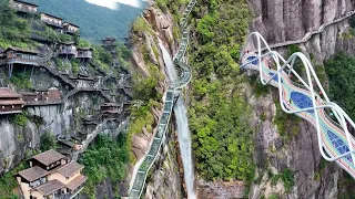 Amazing high-altitude wonders in China | Cliff landscapes | China infrastructure