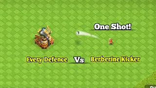 Berberine Kicker Vs Every max defence 🔥|| clash of clans || #clashofclans #coc