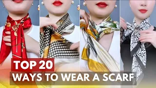 The 20 Most Popular Scarf Tie Methods | Stylish Headscarf | Wear Gilr's Necktie #scarftie #hijab