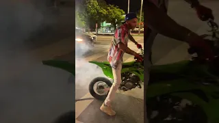 KX85 burnout #bikelife #kx #kawasaki #kx85 #2stroke