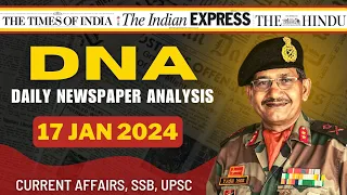 Daily Newspaper Analysis | 17 January 2024 | Current Affairs for Defence Aspirants| SSB #upsc #cds