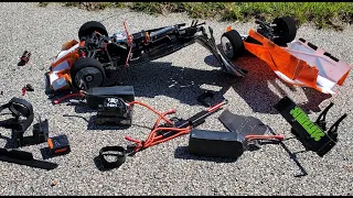 Arrma Limitless Crashes into sign at 144 mph