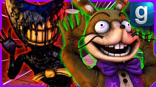 Gmod FNAF | Glitchtrap Gets Hunted Down By The Ink Demon From Bendy And The Ink Machine!