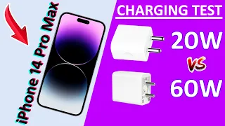iPhone 14 Pro Max Battery Charging & Drain Test with 20W Adapter  | UNBOXING ⚡ Dynamic Island 🔥🔥🔥