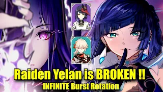 Yelan Raiden comp is BROKEN !! INFINITE Burst Rotation - Destroy Floor 12 Both Sides