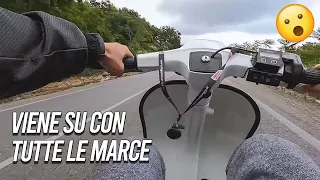 VIENE SU CON TUTTE LE MARCE ALLUCINANTE 😱😲- VESPA 135cc POLINI EVO 57X53 - FAIL MAX SPEED 😅