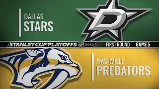 Stars vs Predators   First Round  Game 5   Apr 20,  2019