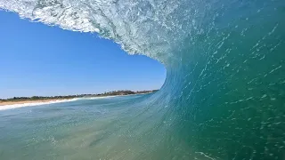 POV SURFING OFFSHORE BARRELS! (SHALLOW SANDBAR)