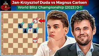 Jan-Krzysztof Duda vs Magnus Carlsen | World Blitz Championship 2023