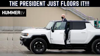 President Joe Biden Drive the Hummer EV and Floors it :  @GM Factory Zero, Detroit