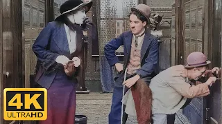 Charlie Chaplin - A Night Out (1915) Colourised, Remastered 4K 60FPS