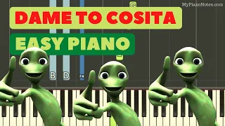 Dame to Cosita - Easy Piano Tutorial with Chords