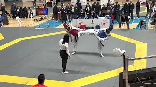 Enes Kaplan (Ankara) İbrahim Öter (Ankara) 2023 Büyükler Türkiye Taekwondo Şampiyonası 58 kg YF