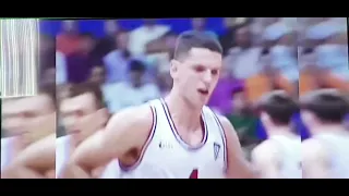 "Michael Jordan vs Drazen Petrovic Highlights in the 1992 Barcelona Olympics".